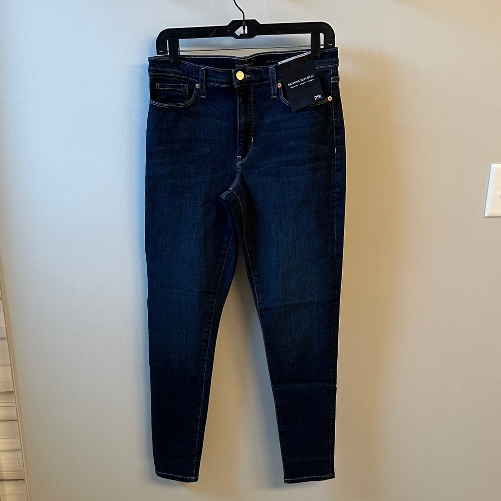 Banana Republic Deep Indigo Women's Mid Rise Skinny Jeans
